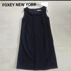 FOXEY NEW YORK ノースリーブワンピース ブラック レディシェイプ