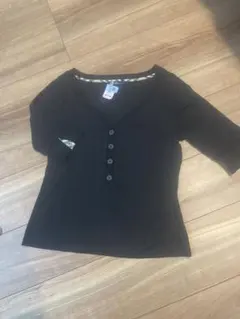 バーバリー五分袖ボタン付きTシャツ