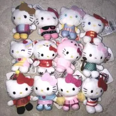 モーリーファンタジー限定 ハローキティ 50周年 マスコット 12点セット 50thデザインやアメリカンデザインなど全50種類の「ハローキティ50周年