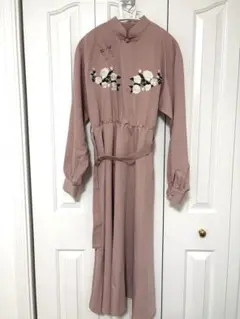 jouetie 花柄刺繍 ピンク チャイナ風 ワンピース