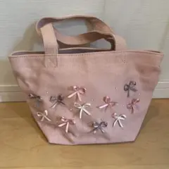 TOCCA リボン装飾 キャンバス トートバッグ ピンクのサムネイル