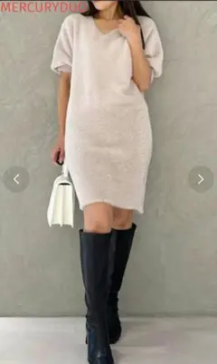 MERCURYDUO マーキュリーデュオ　2WAYニットワンピース　F 　ピンク