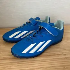 adidas サッカーシューズ 青 ストラップ付き