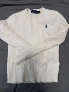 ラルフローレン 白 ニット