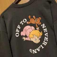ディズニー　ピーターパン　トレーナー　スウェット　マイケル　裏起毛　刺繍