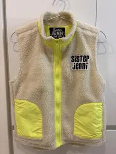 ♡SISTER JENNI♡フリースベスト ベージュ/イエロー ジャンパー