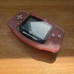 ジャンク品 ゲームボーイアドバンス クリアピンク 本体