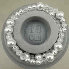 クリスタル　人工パール 2連ブレスレット