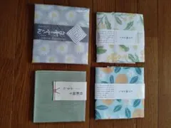 ふきん4枚セット 花柄・果物柄・葉っぱ柄