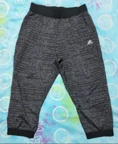 【adidas】マストハブ ウーブン カプリパンツ 灰／黒 Lサイズ 美品