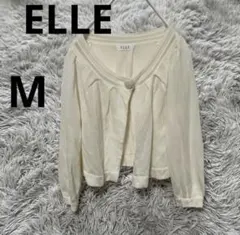 ELLE エル ニットカーディガン ボレロ 38 M アイボリー 白のサムネイル