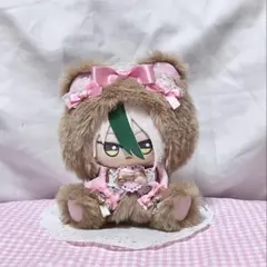 ハンドメイド 着ぐるみ おすわりぬい服 推し活 桃色 茶色 d408