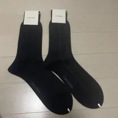Calvin Klein ブラック チェック柄ソックス セット25-26cm