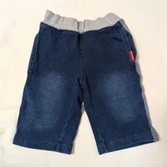 ハーフパンツ 半ズボン 95cm デニム サイドライン ／ ムージョンジョンのサムネイル