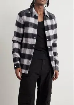 Rick Owens checked blushed ウール　オーバーシャツのサムネイル
