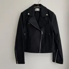 【数回のみ着用】FRAY I.D☆ラムレザーライダースジャケット 0サイズ