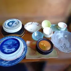大量 和食器 묶음 판매 大皿 長皿 小鉢 ガラス鉢 セット 쇼와 레트로