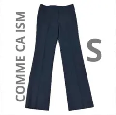美品 COMME CA ISM センタープレス パンツ ブラック コムサイズム