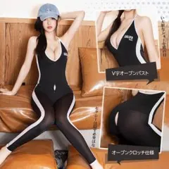 ☆体操服 特殊形状レオタード【トップス・ブルマセット】ZIP付 フィットネス☆