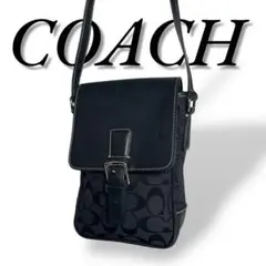 美品　COACH　355　ポシェット　サコッシュ　ミニショルダー　シグネチャー