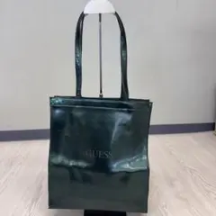4 美品GUESSダークグリーントートバッグ美GUESSのサムネイル