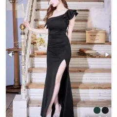 ワンショルダーロングドレス