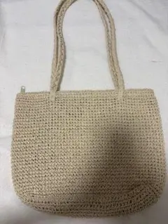 チャック付きカゴバッグ