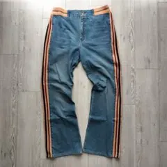 グランジ デニムパンツ ダメージ加工 サイドライン