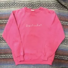 USA TULTEX 刺繍スウェット / ピンク / M 古着