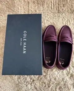 COLE HAAN コールハーン　紫のローファー　ギャンパス生地　24.5cmのサムネイル