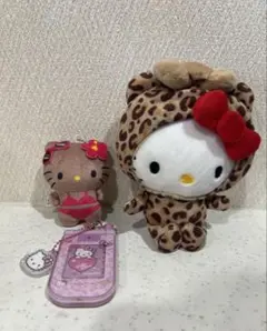 ハローキティ ヒョウ柄 ぬいぐるみ セット