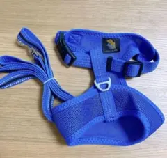 犬 Sサイズ ハーネス 胴輪 リード 小型 BELLA & PAL ブルー 青