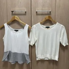 レディース　トップス　ブラウス　レース　Tシャツ　2点セット　ミッシュマッシュ