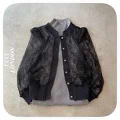 ヴィンテージ Ci Ci LONDON トップショップ レース カーディガン