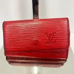 LOUISVUITTON ルイヴィトン キーケース ミュルティクレ4 エピ 赤