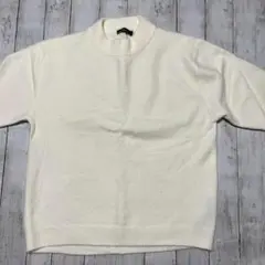 ザラ ニット セーター ホワイト 白 7分袖 シンプル ハイネック 美品 USA