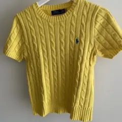 Polo Ralph Lauren イエロー半袖ニット XS