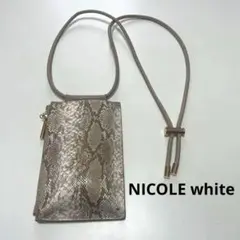 ニコルホワイトミニショルダーバッグ