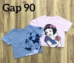 【美品】Gap ベビーTシャツ90 ディズニー2枚セット　ミニー　白雪姫