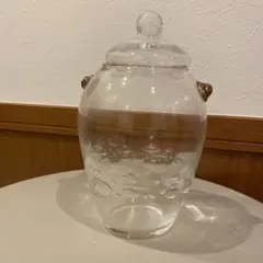 希少 金魚鉢 古硝子 脚付 切子 薔薇 大正ロマン アンティーク 昭和