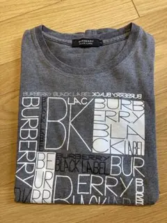 【人気デザイン】バーバリーブラックレーベル Tシャツ グレー 表記2 Mのサムネイル