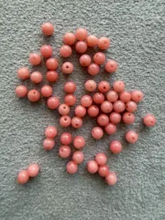 コーラル　珊瑚　天然石ビーズ　ハンドメイド