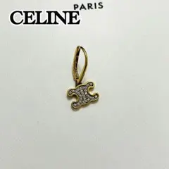 極美✨CELINE 片耳 ピアス ラインストーン ゴールド トリオンフのサムネイル