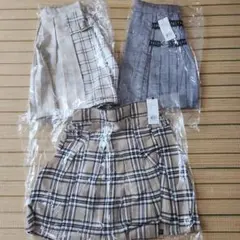 ピンクラテ Size１６５ チェック柄プリーツスカート3点セット