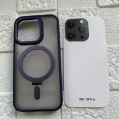 iPhone 15 Pro 用ケース リング付き カバー クリア MagSafe