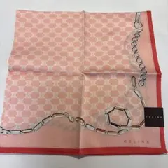 CELINE シルク ハンカチ ピンク