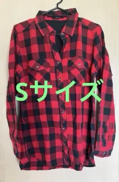FOREVER 21 赤黒チェック 長袖シャツ　Sサイズ