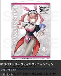 STEINS;GATEマジくじ B2タペストリー　特典　フェイリス・ニャンニャンのサムネイル