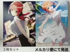 開封済描きおろしイラストボード　五等分の花嫁　一番くじ　二乃　四葉　２枚セット