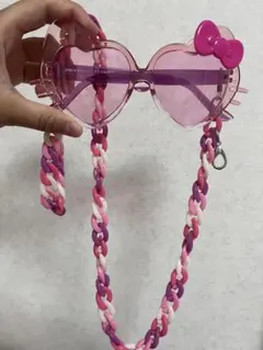 ハート型ピンクサングラス ハローキティ